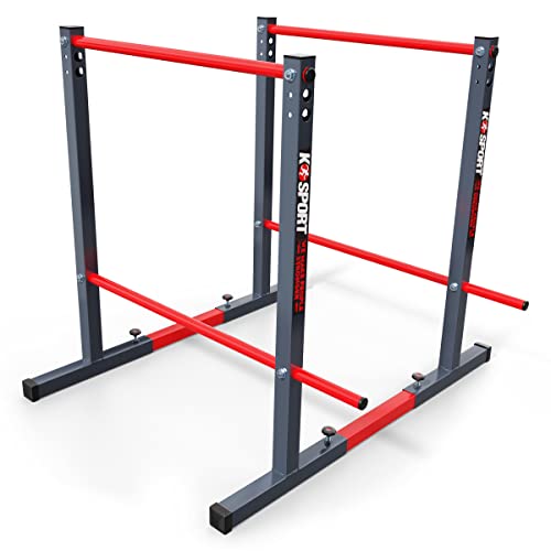 Barra estacionaria para soporte de barra I Barra de inmersión para entrenamiento muscular I Barras de calistenia para entrenamiento con tu propio peso corporal I Equipo de fitness profesional para