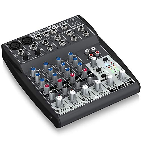 Behringer XENYX 802 color negro, Mezclador para DJ, 8 puertos