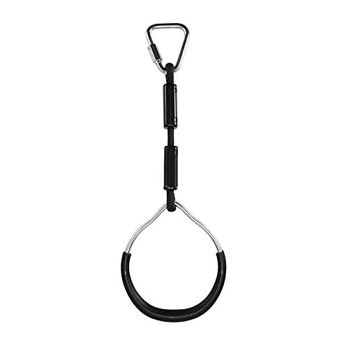 Beihaoer Juego de 2 anillos de gimnasia coloridos para exteriores, juego de juegos y parque infantil, anillo de mono, anillo de escalada(negro)