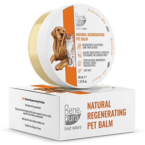 Bene Pura Trust Nature Bálsamo para Mascotas 100% Natural Regenerador - para Patas, Nariz y Piel - para Perros y Gatos 40ml