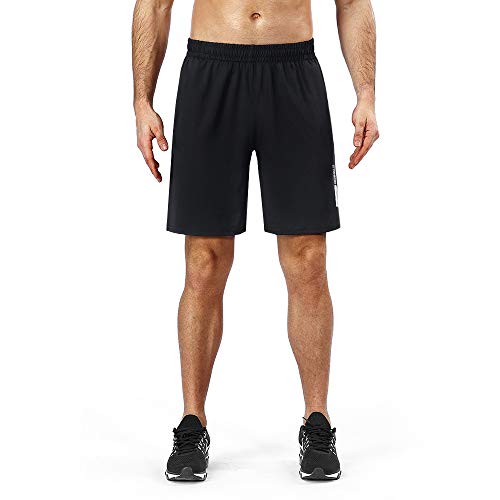 BENNALD Pantalon Corto Hombre Deporte Short Deportivo Hombre Pantalones Cortos Deporte Hombre Running Secado Rápido Shorts Core Pants de Tenis Fitness Gimnasio Gym Atletismo Verano Negro