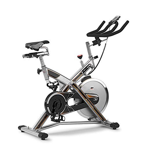 BH Fitness MKT Jetbike Pro Bicicleta Ciclismo Indoor, Unisex, Acero con Detalles Negros y Naranjas, Talla Única