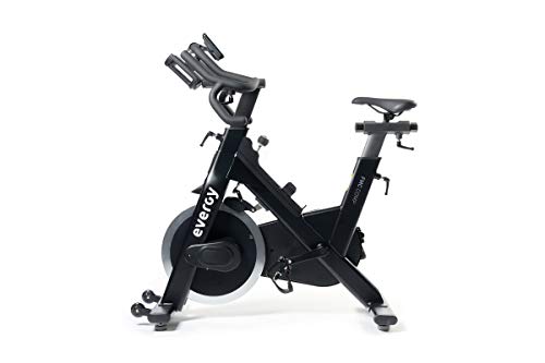 Bicicleta Ciclo Indoor EVERGY FMC-COMP - Spinning - Volante de Inercia 21 kg - Sillín y Manillar ajustables vertical y horizontalmente - Pantalla LCD - Pedales mixtos