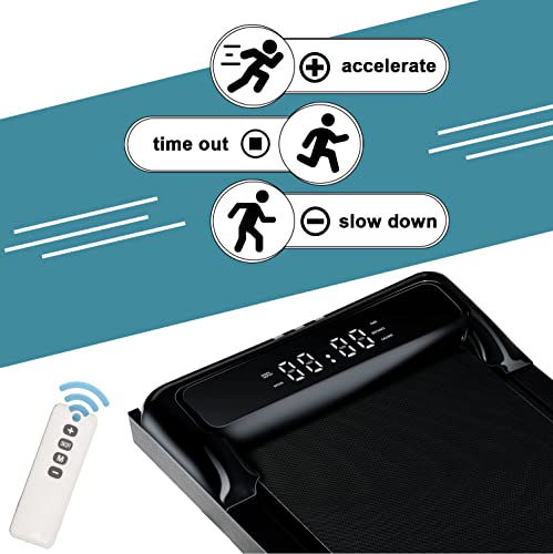 BLBK Cinta de Correr Cinta de Correr Plana eléctrica Cinta de Correr de Escritorio Cinta de Correr Cinta de Correr portátil para Caminar máquina de pérdida de Peso con Control Remoto y Pantalla LCD