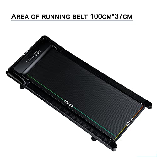 BLBK Cinta de Correr Cinta de Correr Plana eléctrica Cinta de Correr de Escritorio Cinta de Correr Cinta de Correr portátil para Caminar máquina de pérdida de Peso con Control Remoto y Pantalla LCD