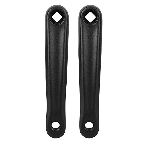 Bnineteenteam Brazo de manivela,Un par de manivelas para Bicicletas Agujero de Diamante Agujero Cuadrado para Motor de accionamiento Cuadrado Horizontal Negro