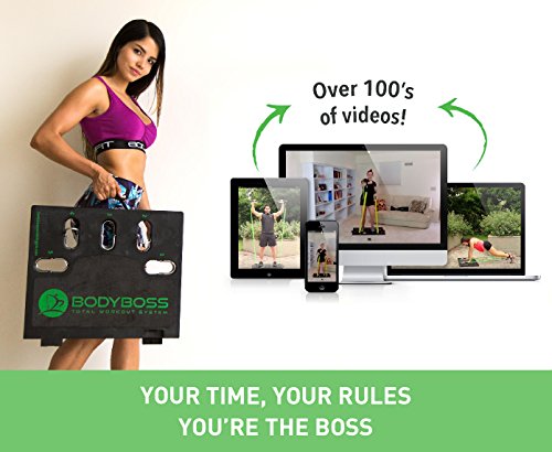 BodyBoss 2.0: El 1er Gimnasio portátil en el Mundo - Úsalo en casa, Fuera o Durante un Viaje - Paquete Completo/Verde