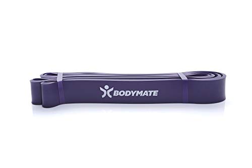 BODYMATE Banda de Fitness de 208 cm, Banda elástica de Resistencia de látex Natural para Entrenamiento de Fuerza, Resistencia, coordinación, flexibilidad y más, para Principiantes y Profesionales