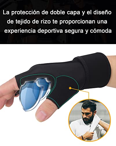 boildeg Guantes Gimnasio Hombre Mujer,Guantes Pesas Gym Guantes Fitness Transpirable con Protección Completa de Muñeca y Palma para Crossfit Levantamiento de Pesas Musculación