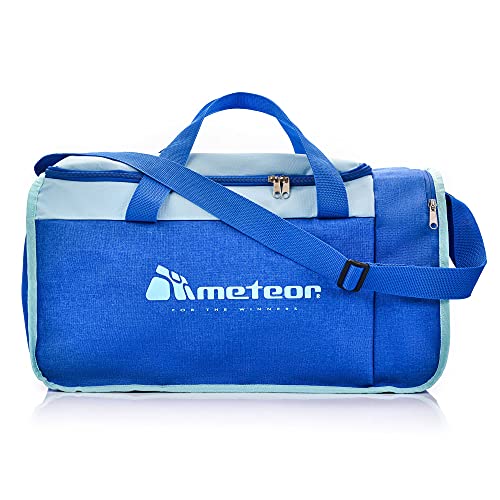 Bolsa de Deporte Gimnasio Fitness Viaje Vacaciones Deportiva - Bolso Universal con Bandolera - Bolsa plegada Ideal para jóvenes y Adultos, Hombre y Mujer 20L y 40L (Azul, 20 L)