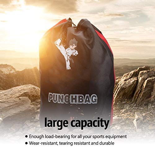 Bolsa de Deportes, Unisex Gym Boxing Cuerda Bolsa Protectores Mochila de Almacenamiento para Taekwondo Boxeo Sanda(B)