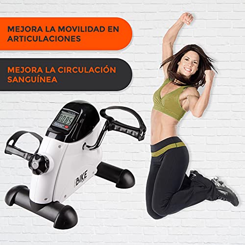 Bonplus BP | Pedaleador Estático para Personas Mayores | Entrenamiento de Brazos y Piernas Mejorando la Circulación | Rehabilitación | Alivia el Dolor | Pantalla LCD | Salud