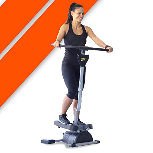 Bonplus BP | Stepper Fitness Cardio Twister. Ejercita Glúteos, Piernas, Cintura, Abdominales y Brazos. Pantalla Digital de Control.