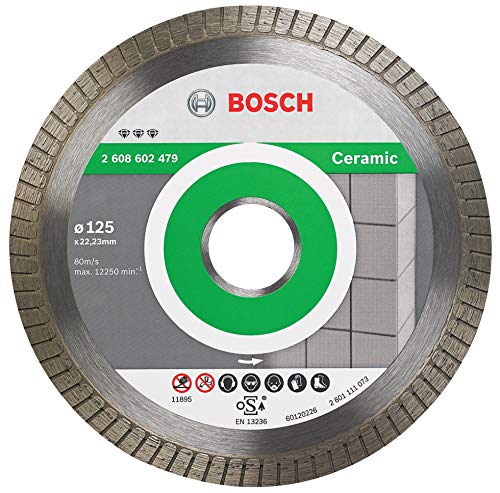 Bosch Professional Disco de diamante Best for Ceramic Extra Clean Turbo (cerámica dura, 125 x 22,23 mm, accesorio para amoladora)