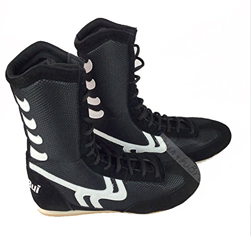 Botas de Boxeo Botas de Boxeo Entrenamiento de Combate con Suela de Goma Deporte Zapatillas de Deporte para Hombres Mujeres Niños Niños Adolescentes