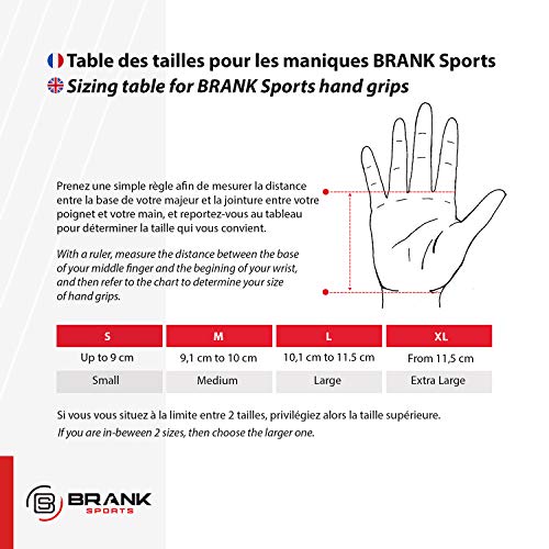 BRANK SPORTS Calleras para Crossfit de Cuero Panther 2 y 3 Agujeros para protección de Las Manos | para Gimnasia, o calistenia | Extensión de la garantía ofrecida (3H, S)