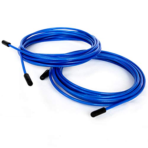 BRANK Sports® Paquetes de cables de repuesto para Combas Crossfit | 2 Cuerdas de Acero Para Cuerdas de Saltar de Velocidad