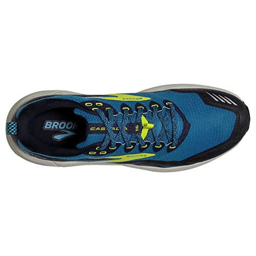 Brooks Cascadia 16, Zapatillas para Correr Hombre, Mykonos Blue Peacoat Lime, 43 EU