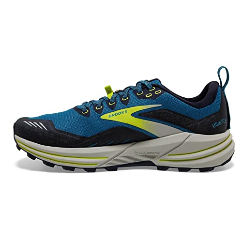 Brooks Cascadia 16, Zapatillas para Correr Hombre, Mykonos Blue Peacoat Lime, 43 EU