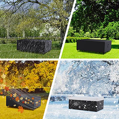 Brosyda - Fundas de Muebles de Jardín Impermeable, Funda Protectora Muebles Jardin, Cubierta de Mesa de Jardín, 600D Oxford, Antivento, Anti-UV, Antipolvo(250x210x90cm)