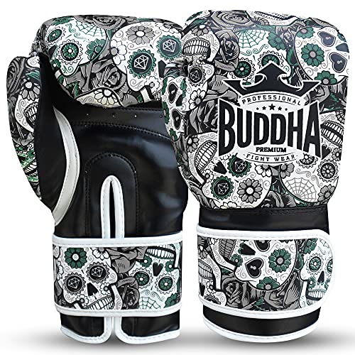 Buddha Fight Wear Guantes de Boxeo Mexican Premium Negros