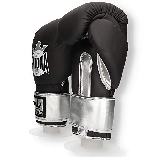 Buddha Fight Wear Guantes de Boxeo Top Fight Negro Mate 12 Onzas