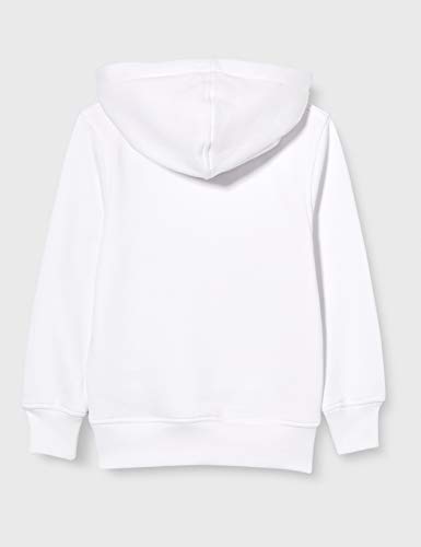 Build Your Brand Basic Kids Hoody Sudadera con Capucha, Blanco, 122-128 para Niños