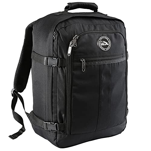 Cabin Max Metz 30L Mochila de Viaje 45 x 36 x 20 cm Adecuada para el Maleta de Mano de Cabina Easyjet y Wizzair (Negro)