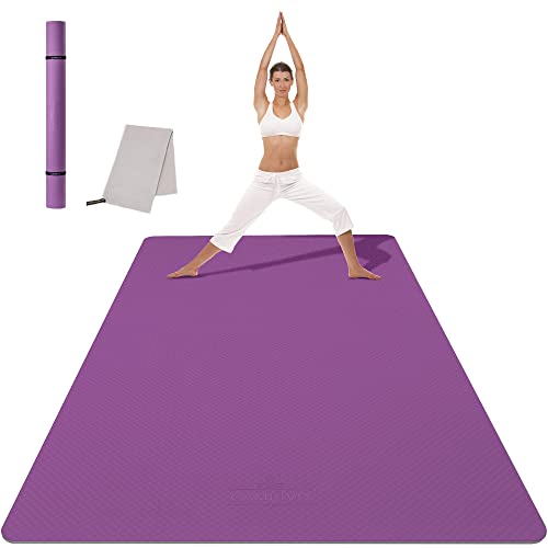 CAMBIVO Esterilla Deporte Grande, Esterilla Yoga 122cm Ancho, Colchoneta Gimnasia, Esterilla Fitness, Yoga Mat para Ejercicio en Casa, Gimnasio, Pilates, Gym