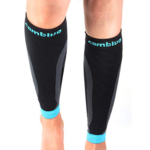 CAMBIVO Medias compresivas 2 Pares, Calcetines compresion Mujer Hombre, Mangas de compresión para Deporte, Running, Ciclismo, Trabajo, Vuelo