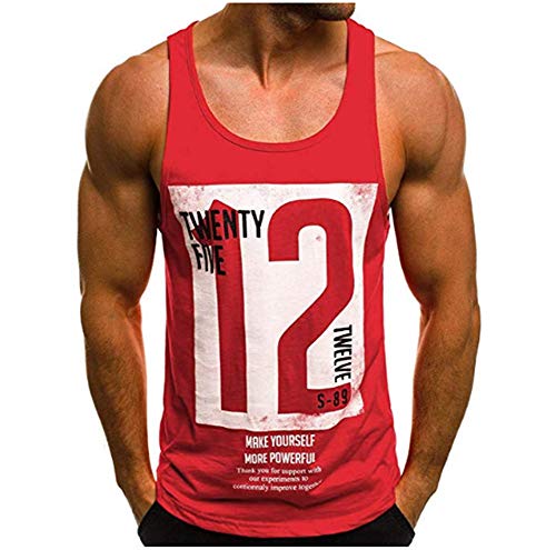 Camiseta de Tirantes Deportiva Hombre Tirantes Culturismo Fitness Deportiva. Ropa Deporte Masculina para Entrenar Gym