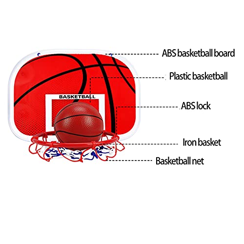 Canasta Baloncesto y Soporte Infantil, AolKee Canasta Baloncesto Portátil de 63 CM-150 cm para niños, Ajustable Aro de Baloncesto para Interior y Exterior, con 3 Bolas, Red, Bomba