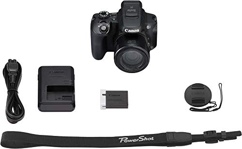 Canon PowerShot SX70 HS - Cámara bridge de 20.3 MP (zoom óptico de 65x, DIGIC 8, 10 fps, Vídeo 4K, LCD, ángulo variable) negro