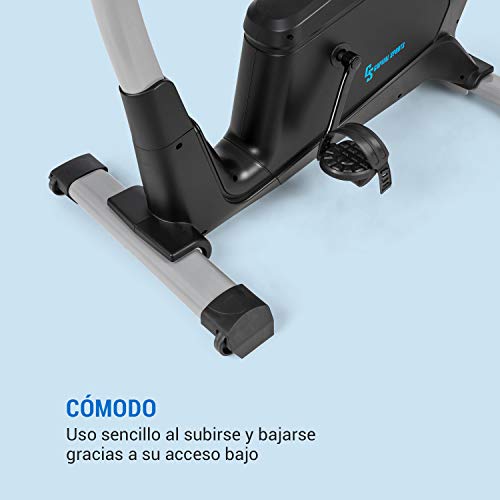 Capital Sports Evo Comfort - bicicletas estaticas, Bicicleta estática, Aplicación Kinomap, bici estatica, bluetooth, Volante de inercia de 15 kg, Resistencia margnética, Hasta 110 kg, Negro