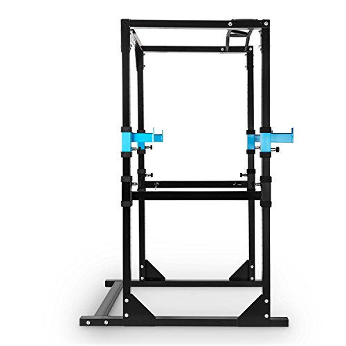 CAPITAL SPORTS Tremendour - Power Rack, Jaula de musculación, Gimnasio en casa, Cable de tracción, Pesos, Agarre múltiple, dominadas, Flexiones, Brazos, piernas, Press banca, Azul