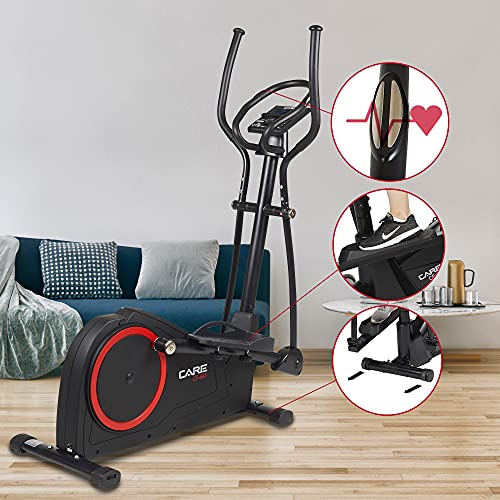 CARE FITNESS - Bicicleta elíptica motorizada CE-685 - 24 niveles de dificultad - 24 programas - Contador con pantalla LCD - Puerto USB - Soporte para tableta - Compatible con la aplicación Kinomap