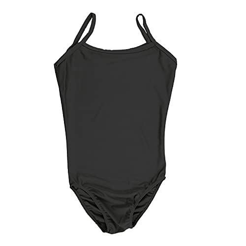 Carnavalife Maillot Ballet Danza Niñas sin Mangas, Leotardos de gimnasia con estilo camisola, Maillot Baillot de Cuello Redondo para Gimnasia Baile Fiesta (Negro, 10-12 años)