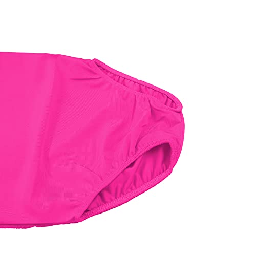 Carnavalife Maillot Ballet Danza Niñas sin Mangas, Maillot Baillot de Cuello Redondo para Gimnasia Baile Fiesta (Fucsia, 1-3 años)