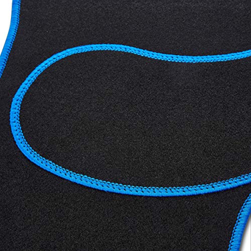 Cartrend 10599 - Alfombrillas universales para Coche (4 Piezas, Hilo Brillante), Color Azul