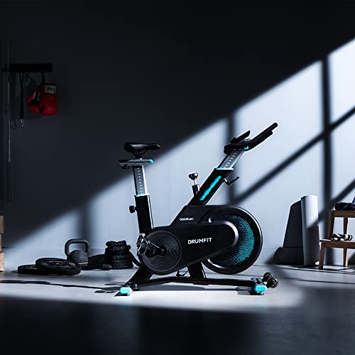 Cecotec Bicicleta Estática DrumFit Indoor 7000 Magno. Resistencia Magnética, Diseño Compacto, Silenciosa, Sillín y Manillar deportivos, Ergonómica, Pantalla LCD, Portabotellas