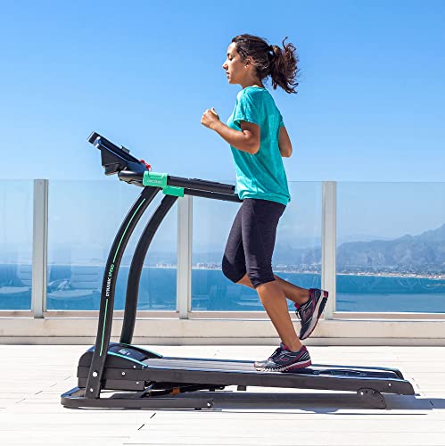 Cecotec Cinta de Correr Eléctrica Plegable RunnerFit Sprint. Pulsómetro, Portabotellas, Brazos de Agarre de Espuma, Pantalla LED, 12 Programas, hasta 14 km/h, Peso Máximo 120 Kg