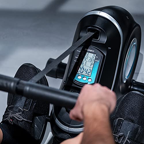 Cecotec Máquina de Remo Plegable DrumFit Rower 7000 Regatta. Resistencia Magnética, 10 Niveles, Volante de Inercia 7 Kg, Deslizamiento Silencioso, Display LCD, Reposapies y Ruedas