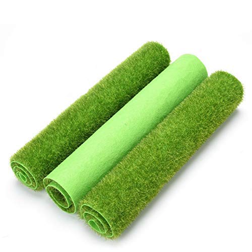 Césped Artificial Césped Artificial Mat- Gras miniatura decoración de jardín, 30 x 30 cm cojín del animal doméstico de interior / exterior de plástico Césped de alfombras, hierba de simulación, casa d