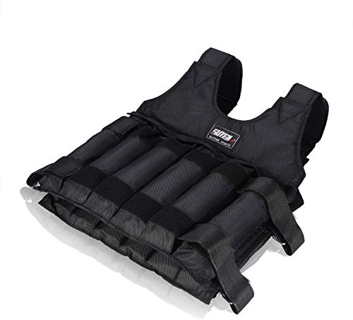 Chaleco de Peso Ajustable, Vacío Peso de la Adelgazamiento de Entrenamiento Chaqueta de Tela de Arena para Adelgazamiento Carrera y Sesión de Ejercicios (20KG)