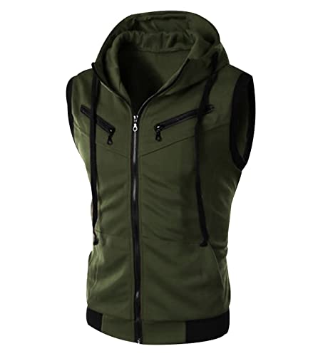 Chaleco Sin Mangas Cuello En V Para Hombre Chaleco Multibolsillos Hombre Chaleco Chaqueta Algodón Pesca Camping Prendas Abrigo Top Mangas Viajar Fotografía Senderismo Chaleco Ejercito Verde M