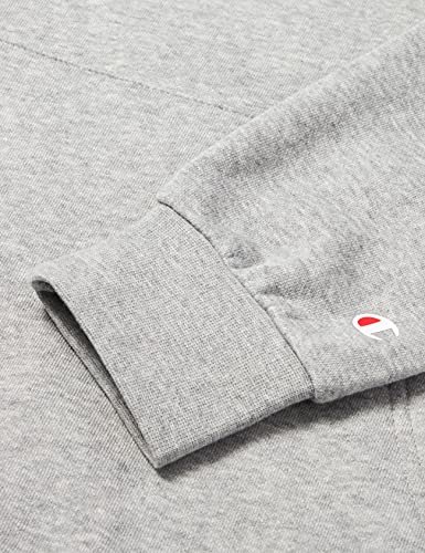 Champion Legacy Classic Logo Sudadera con Capucha, Gris Jaspeado Claro, 15-16 Años para Niños