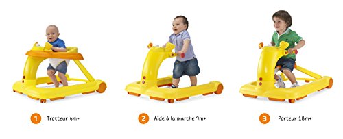 Chicco 1 2 3 Baby Walker - Andador-correpasillos, color naranja