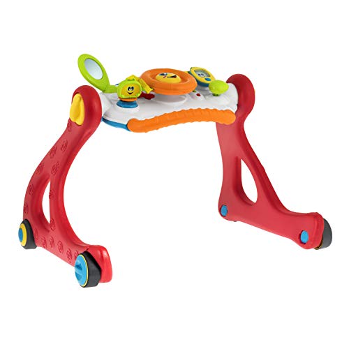 Chicco Gimnasio Bebé Crece y Camina 4 en 1, Mesa de Actividades para Bebés y Andador, Juego Educativo con Actividades, Luces y Sonidos, Panel Electrónico Extraíble – Juguete Bebés 3-36 Meses