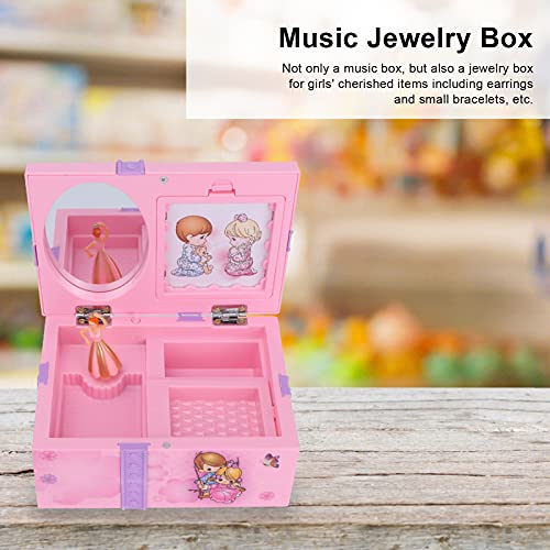 CHICIRIS Joyero Musical para Niña de Ballet, Joyero Musical con Espejo de ABS, Joyero Musical para Niña de Ballet, para Accesorios de Regalo, Almacenamiento para Amigos