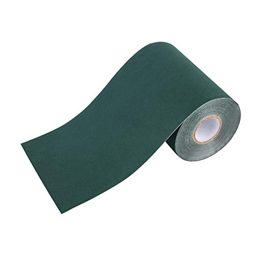 Cinta de Césped Artificial, 5.9in x 32.8ft (15cm x 10m) Cinta de Costura Césped Sintética Autoadhesiva para Unión de Fijación Alfombra de Césped Verde, Alfombra de Césped Falso de Conexión(Verde)